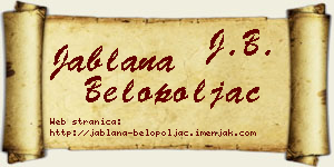Jablana Belopoljac vizit kartica